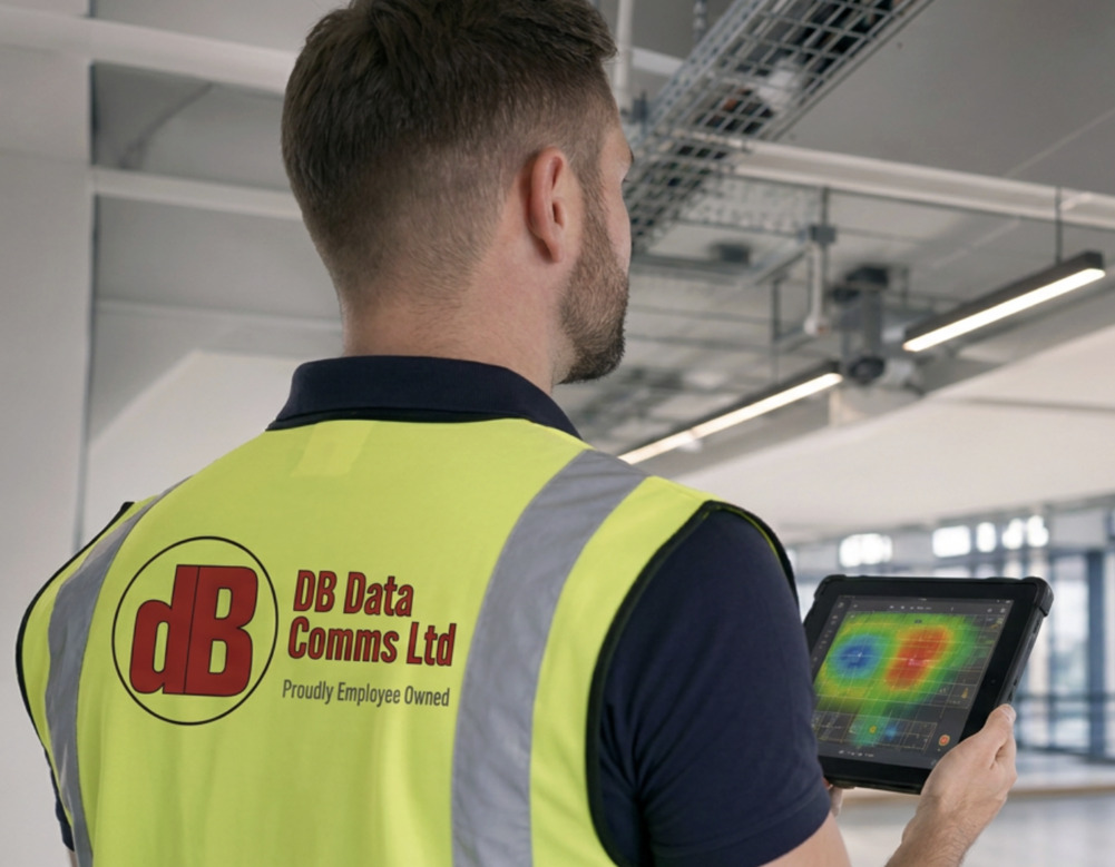 Enterprise Wi-Fi survey and access point installation on a commercial site